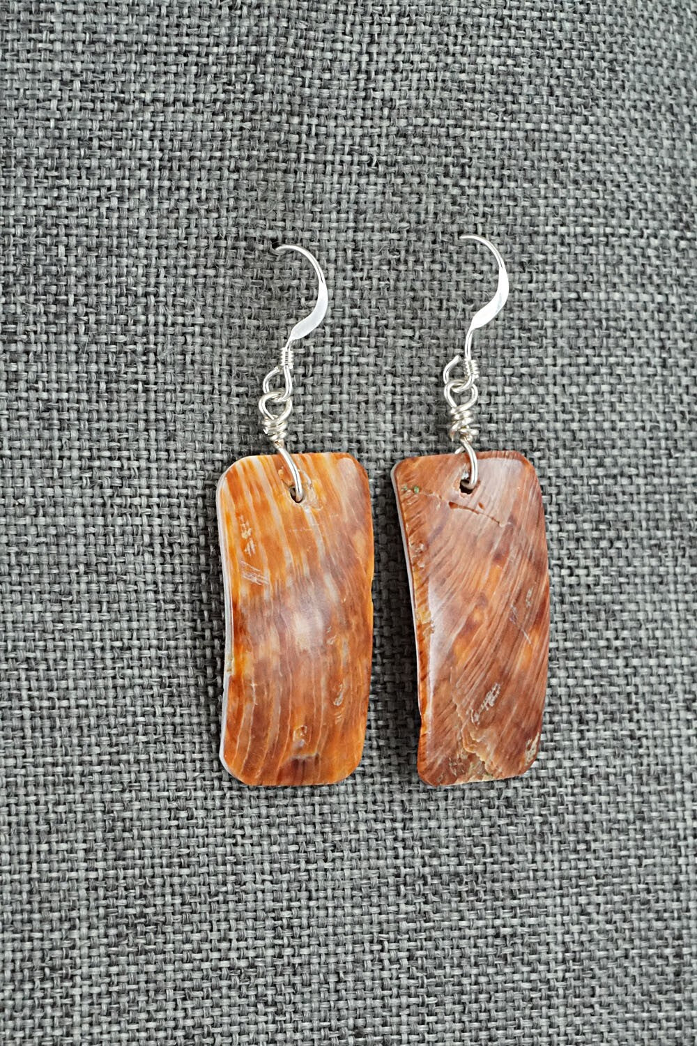 Spiny Oyster & Sterling Silver Earrings - Louise Joe