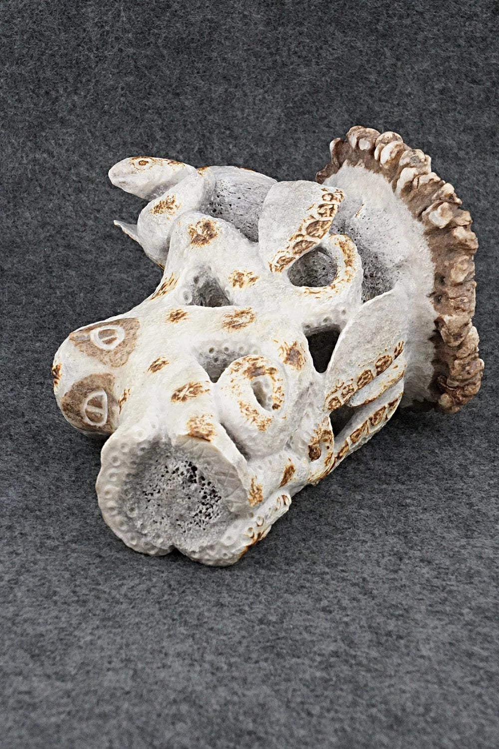 Turtle & Octopus Zuni Fetish Carving - Maxx Laate