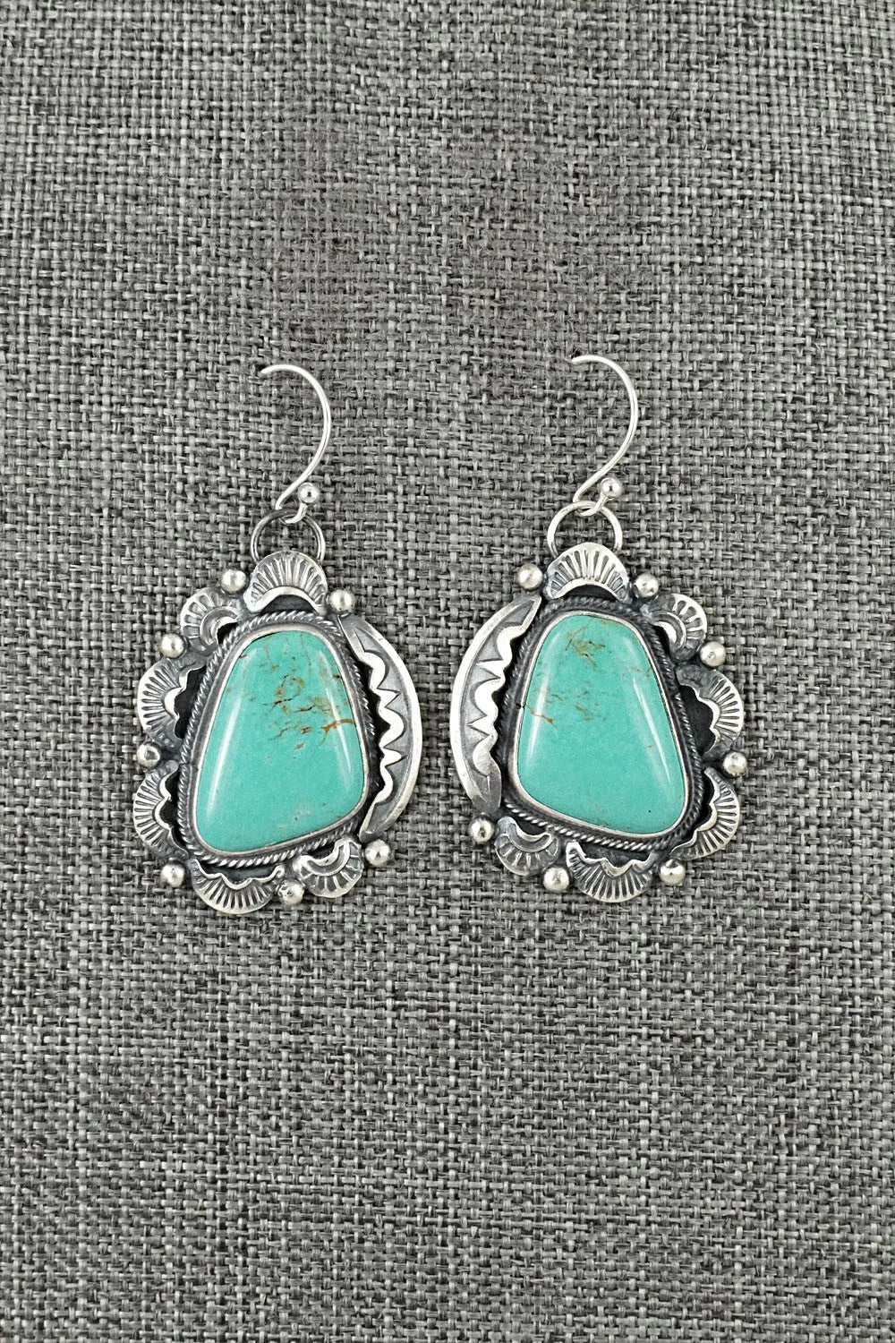 Turquoise & Sterling Silver Earrings - Jackson Hoskie