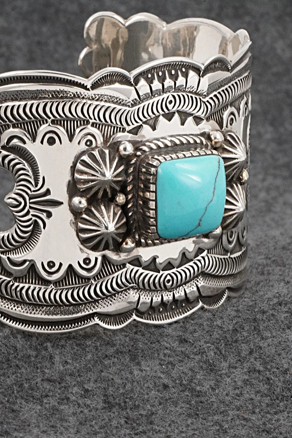 Turquoise & Sterling Silver Bracelet - Roland Dixson