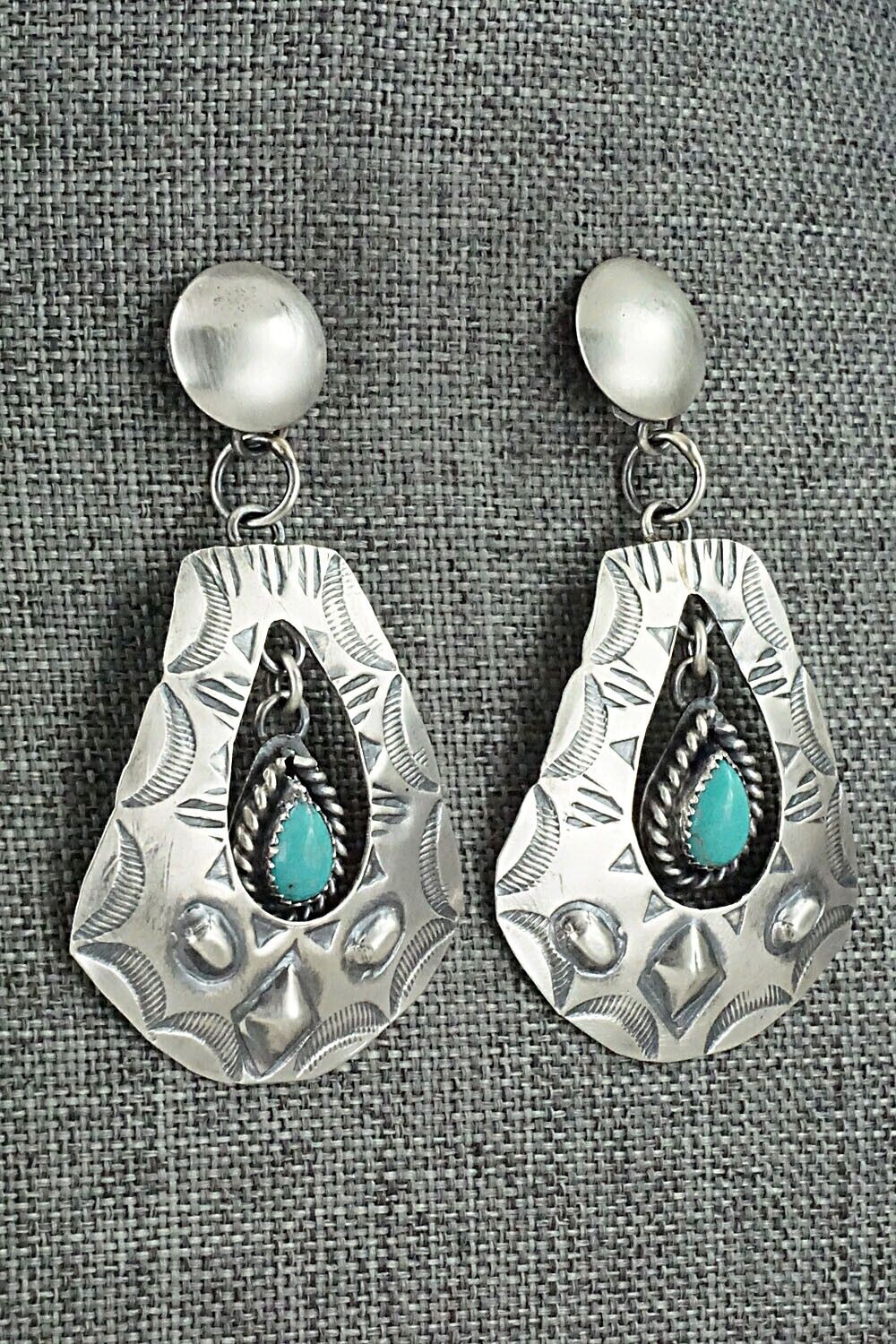 Turquoise & Sterling Silver Earrings - Gabrielle Yazzie