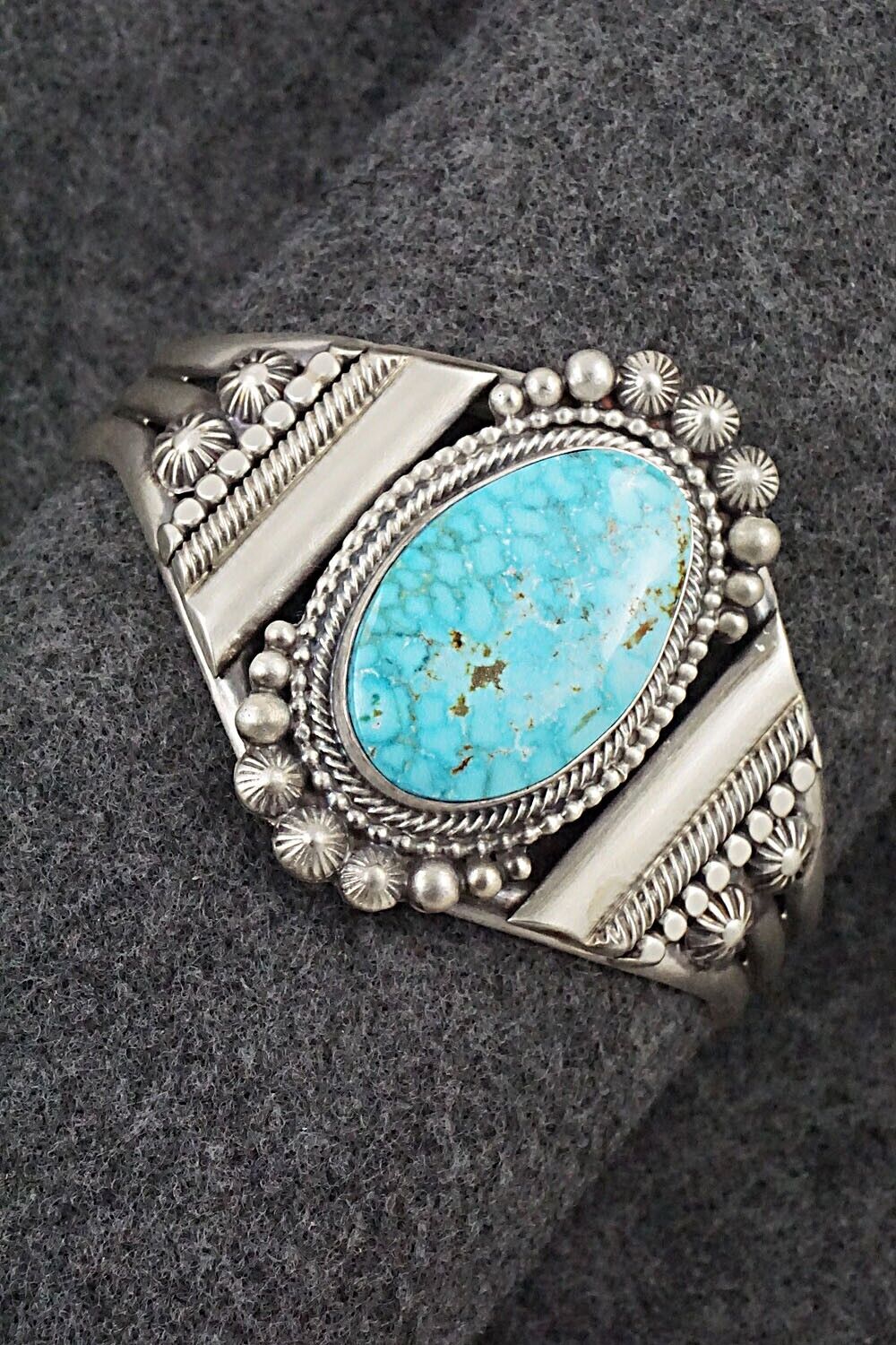 Turquoise & Sterling Silver Bracelet - Tom Lewis