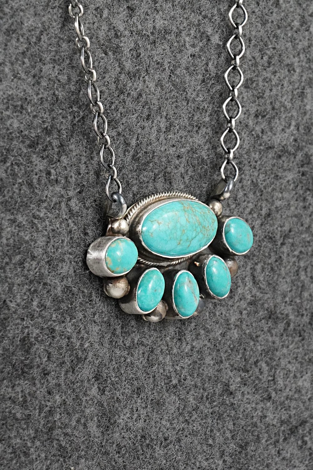 Turquoise & Sterling Silver Necklace - Kathleen Livingston
