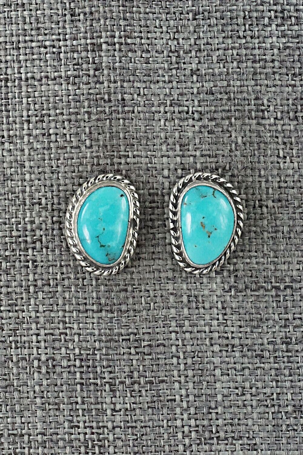 Turquoise & Sterling Silver Earrings - Marco Begaye