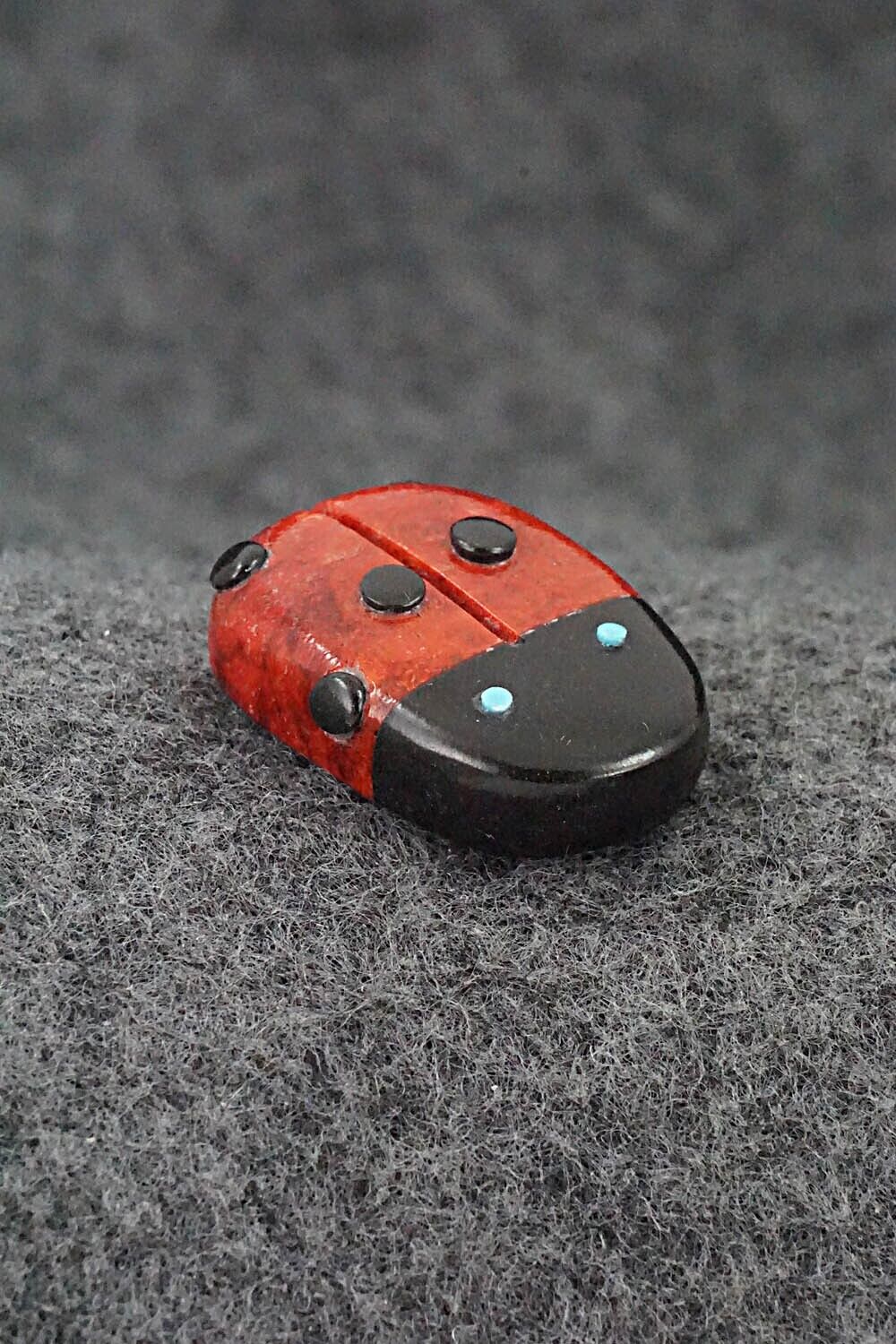 Ladybug Zuni Fetish Carving - Reynold Lunasee