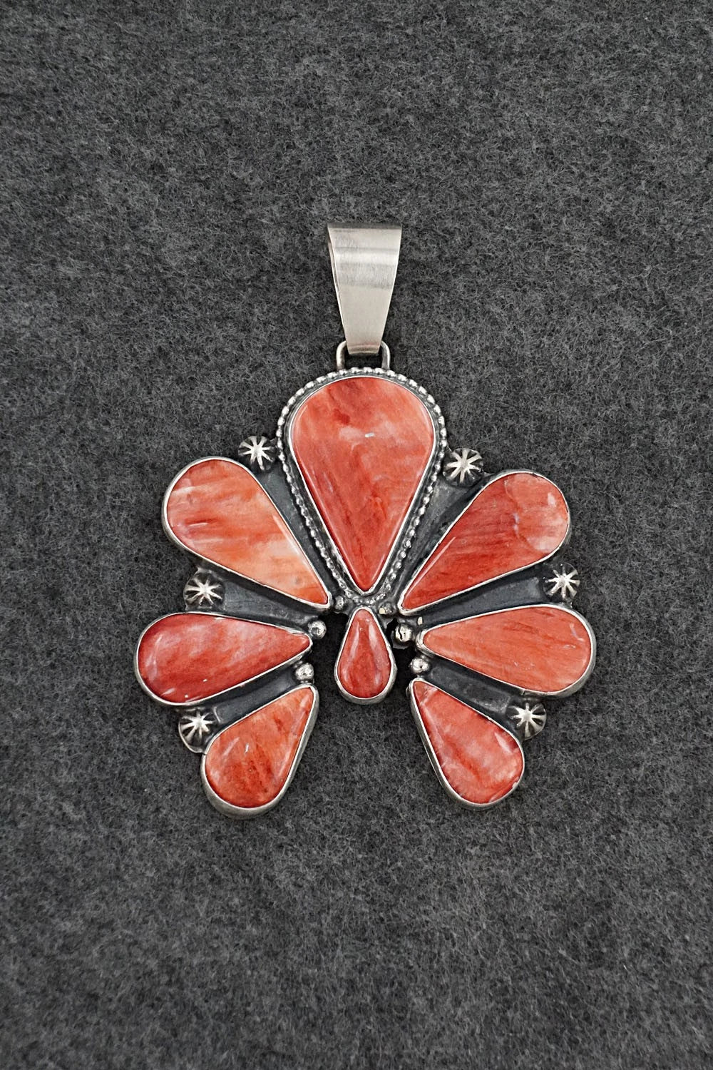 Spiny Oyster & Sterling Silver Pendant - Bobby Johnson