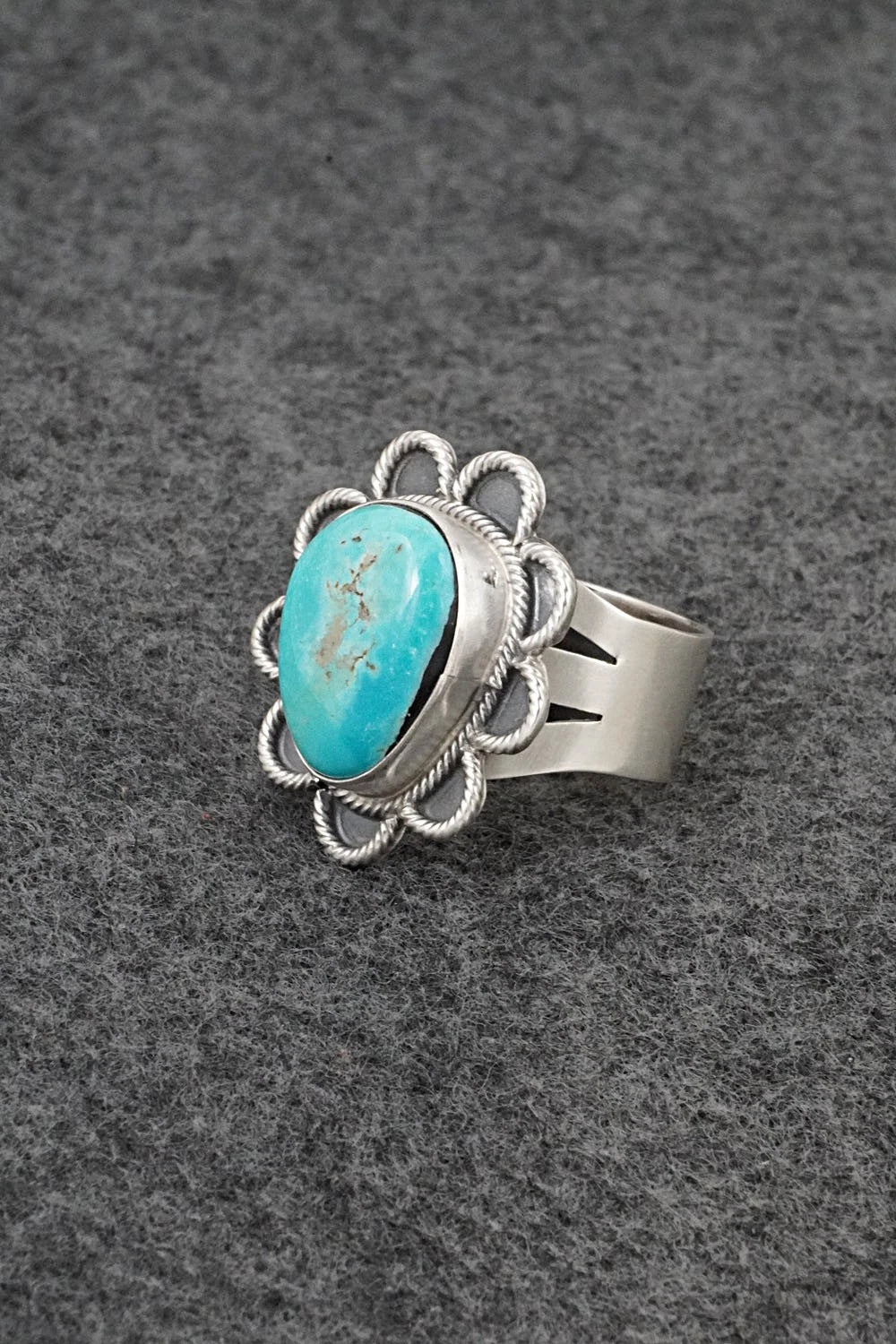 Turquoise & Sterling Silver Ring - Darrin Livingston - Size 9