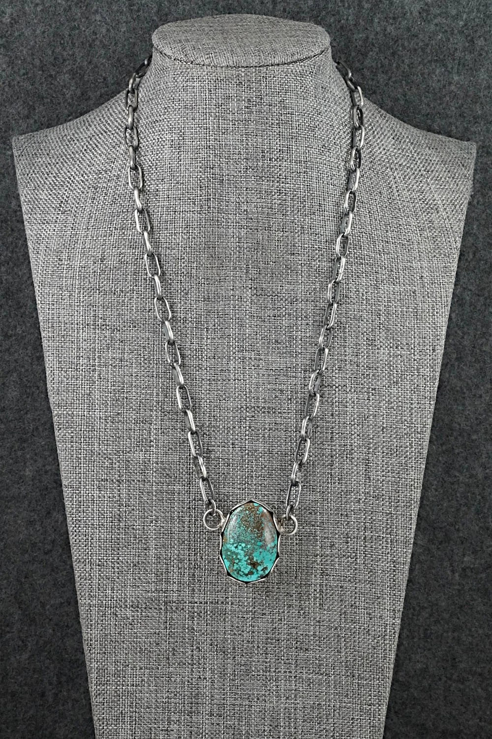 Turquoise & Sterling Silver Necklace - Paul Livingston