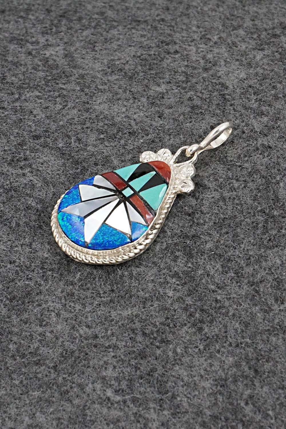 Multi-Stone & Sterling Silver Pendant - Ola Eriacho