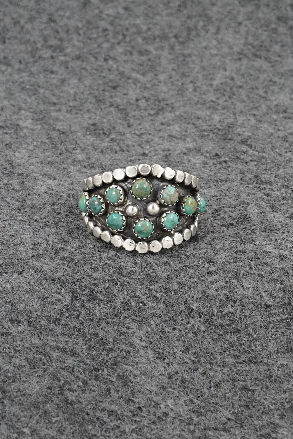 Turquoise & Sterling Silver Ring - Harry B. Yazzie - Size 10