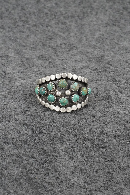 Turquoise & Sterling Silver Ring - Harry B. Yazzie - Size 10