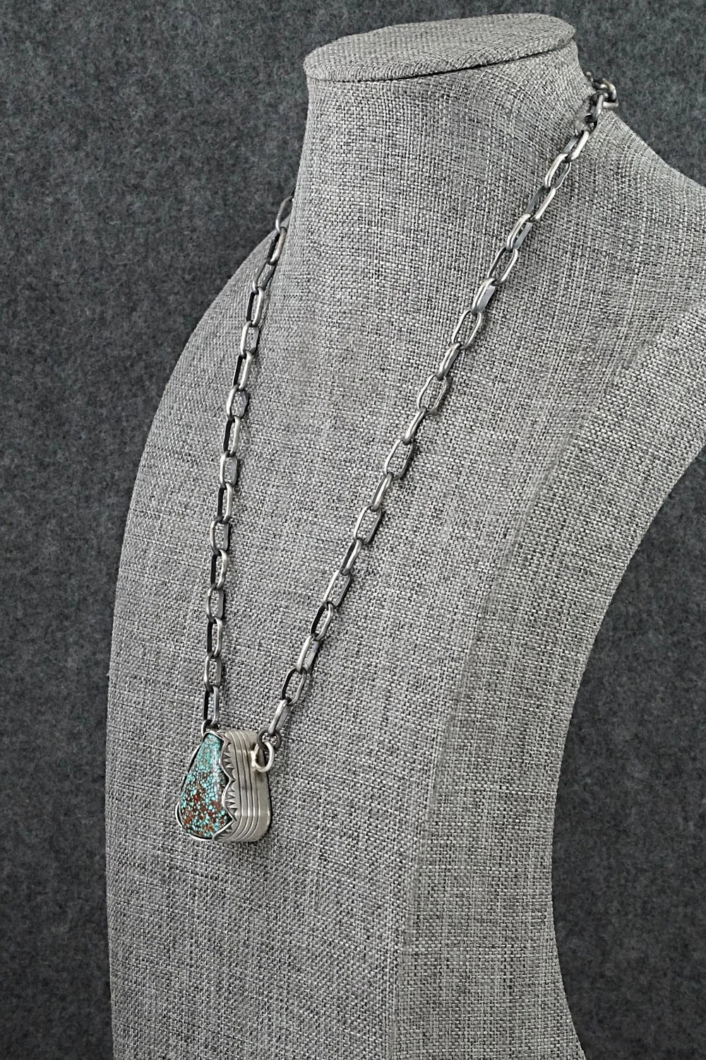 Turquoise & Sterling Silver Necklace - Paul Livingston