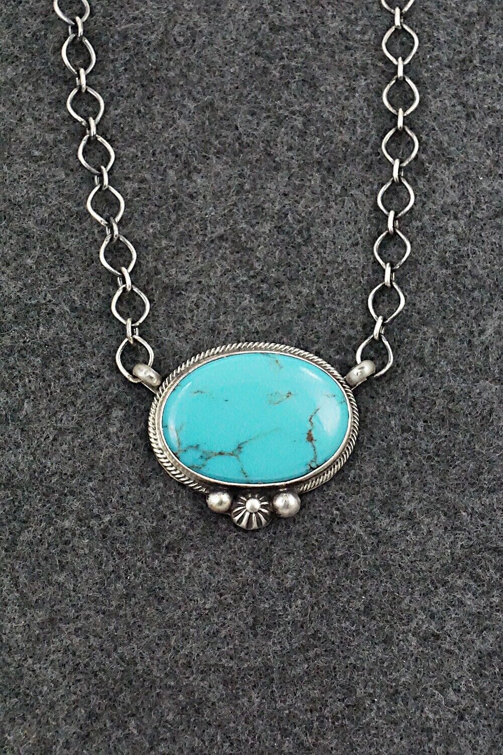 Turquoise & Sterling Silver Necklace - Kathleen Livingston