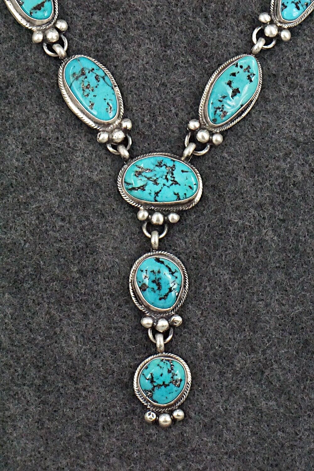 Turquoise & Sterling Silver Necklace Set - Bobby Johnson