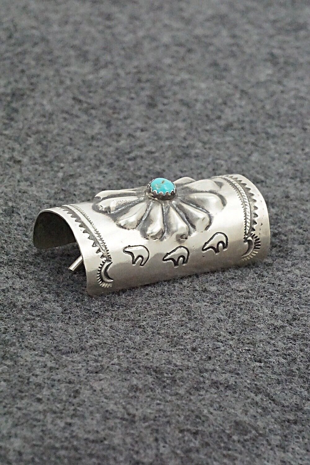 Turquoise & Sterling Silver Hair Pin - Arlene Soce