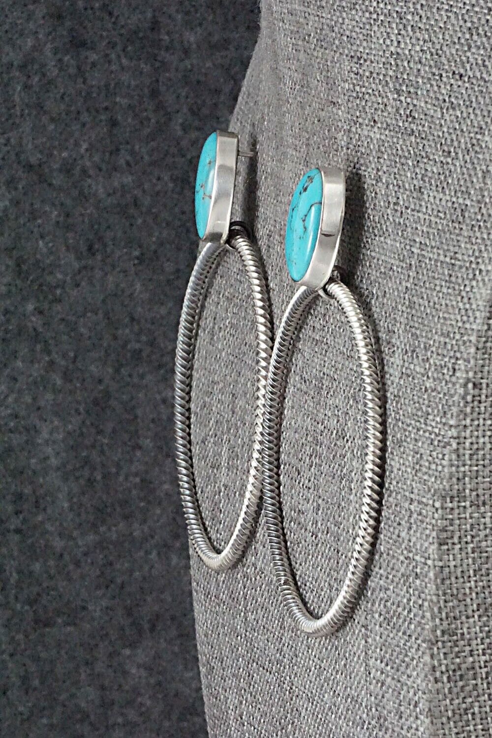Turquoise & Sterling Silver Earrings - Verley Betone