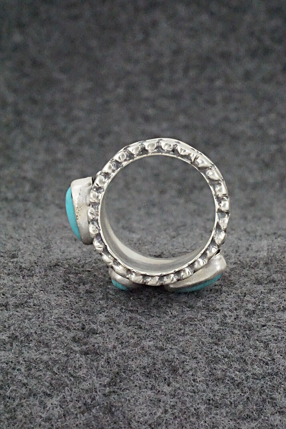 Turquoise & Sterling Silver Ring - Andrew Vandever - Size 7.75