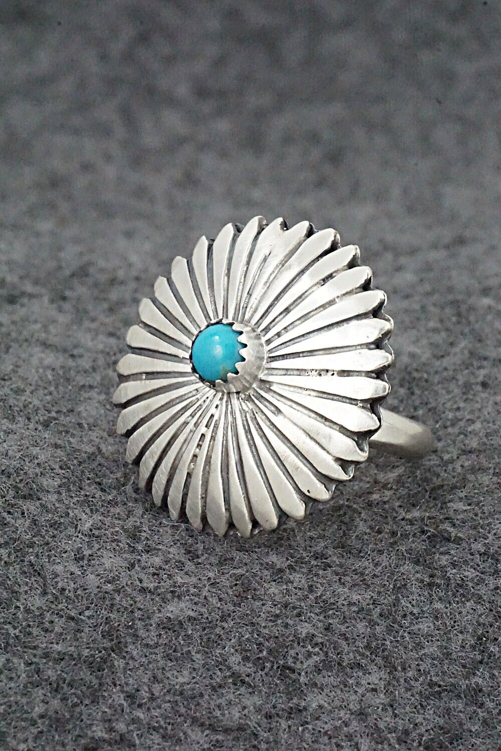 Turquoise & Sterling Silver Ring - Alice Rose Saunders - Size 6.75