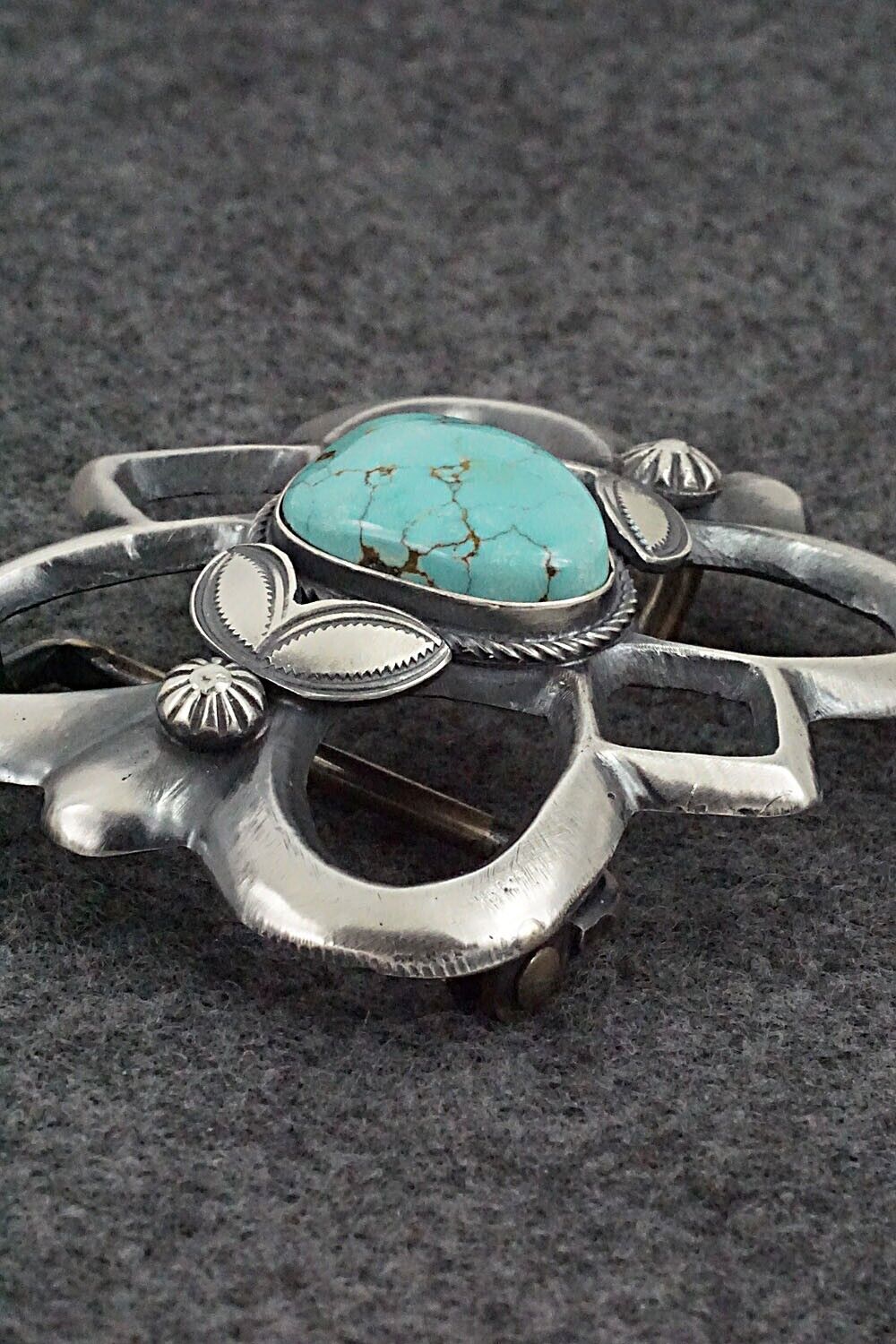 Turquoise & Sterling Silver Belt Buckle - Henry Morgan