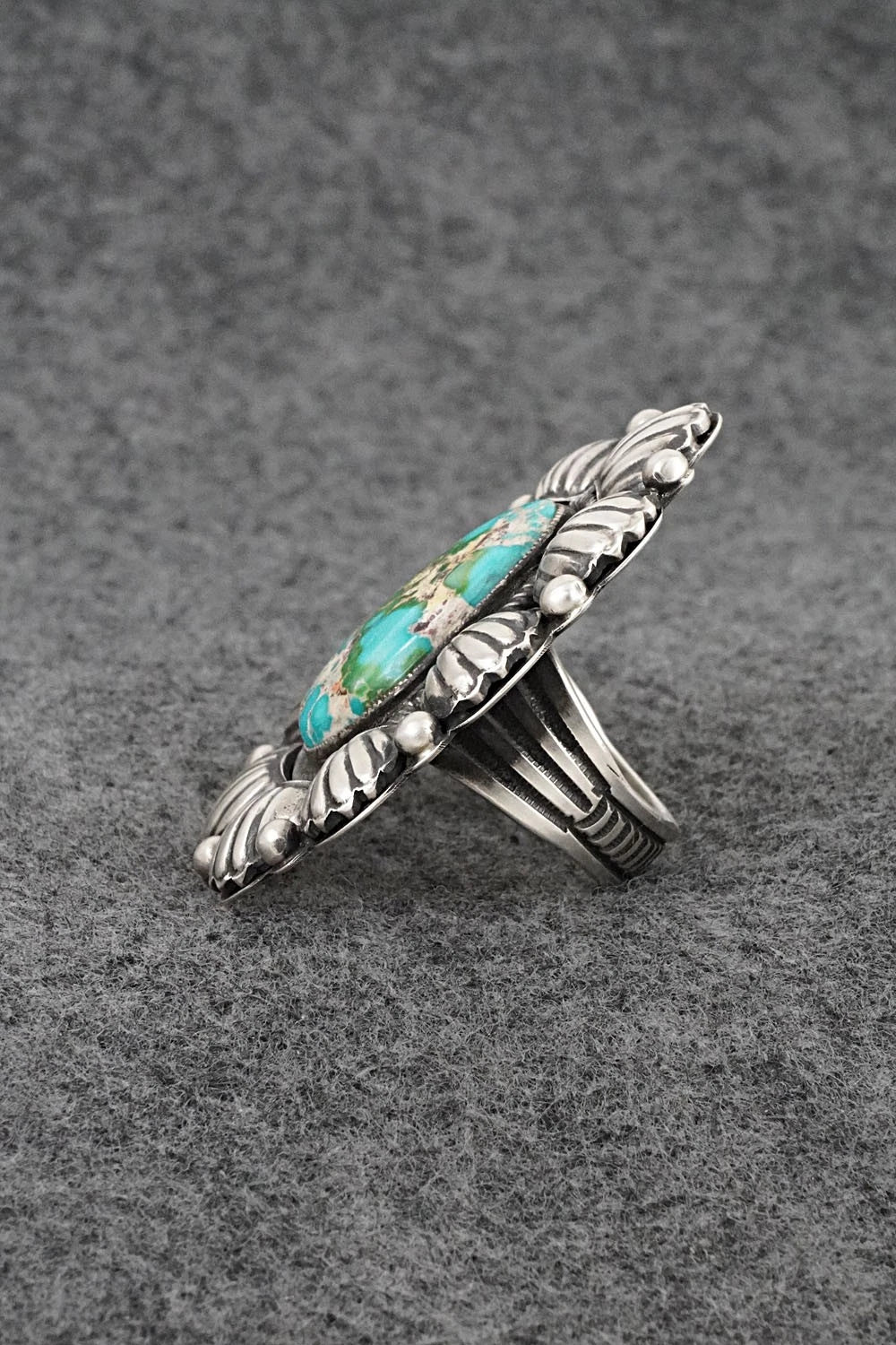 Turquoise & Sterling Silver Ring - Calvin Martinez - Size 9