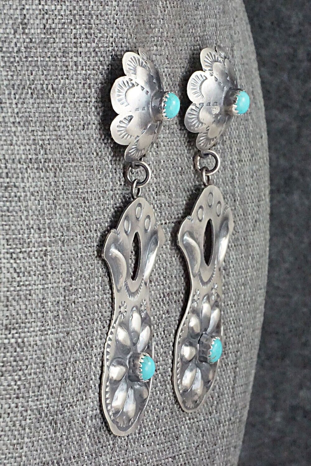 Turquoise & Sterling Silver Earrings - Samantha Yazzie