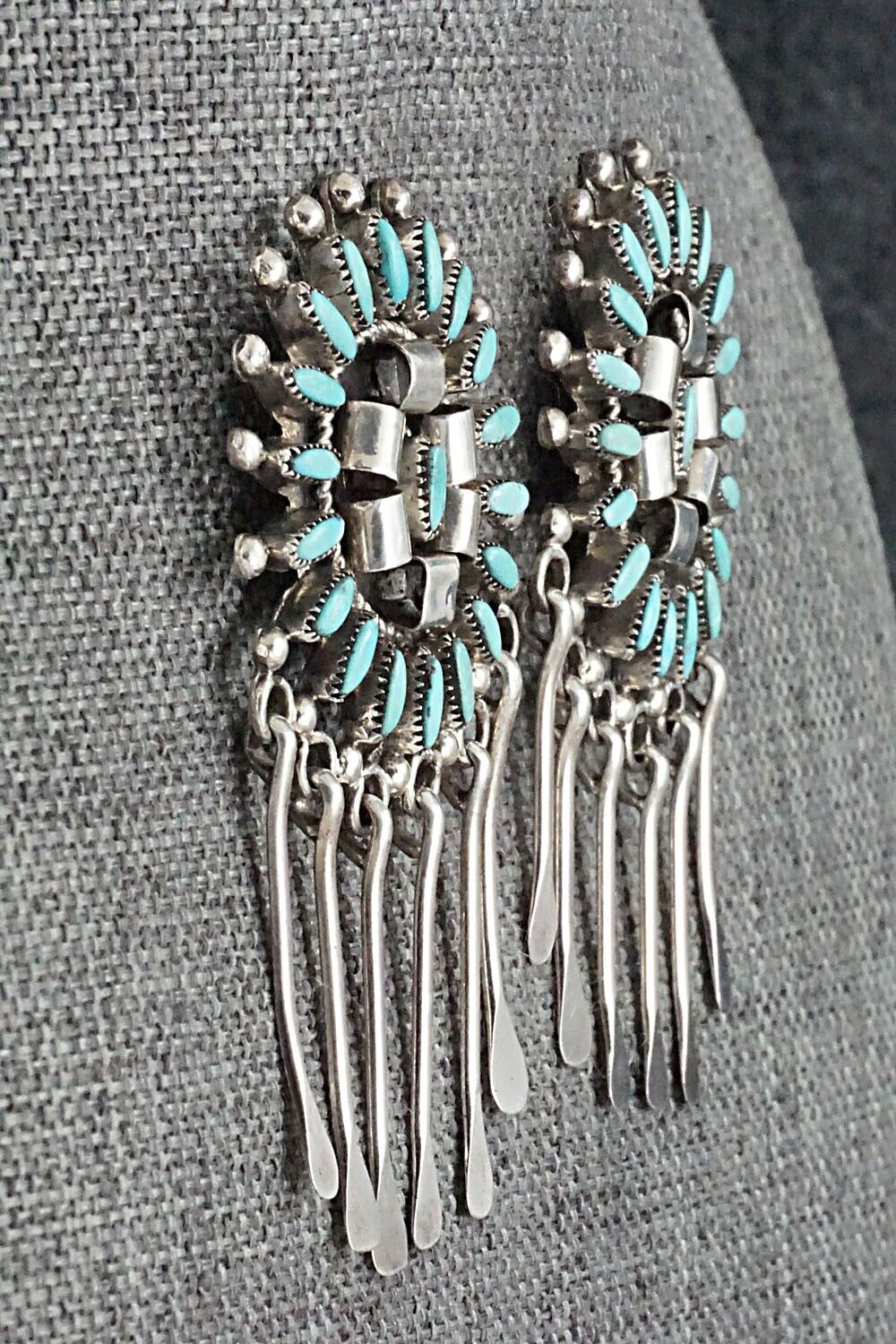 Turquoise & Sterling Silver Earrings - Amy Peynetsa