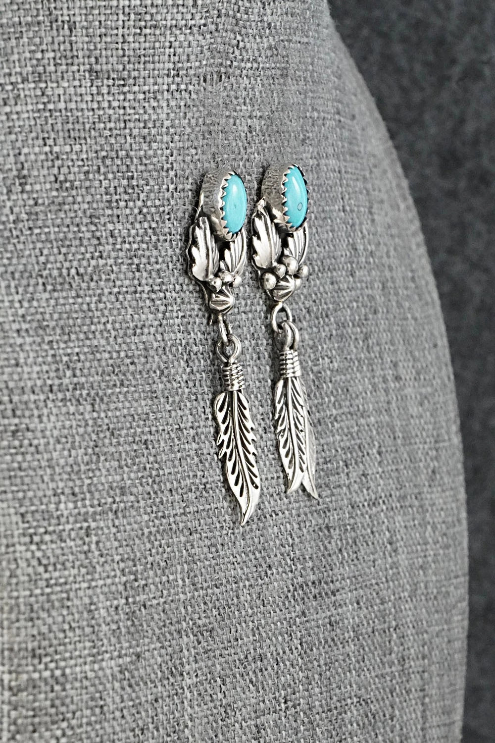 Turquoise & Sterling Silver Earrings - Marie Bahe