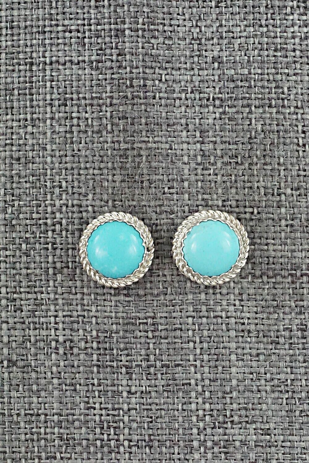 Turquoise & Sterling Silver Earrings - Sally Arviso