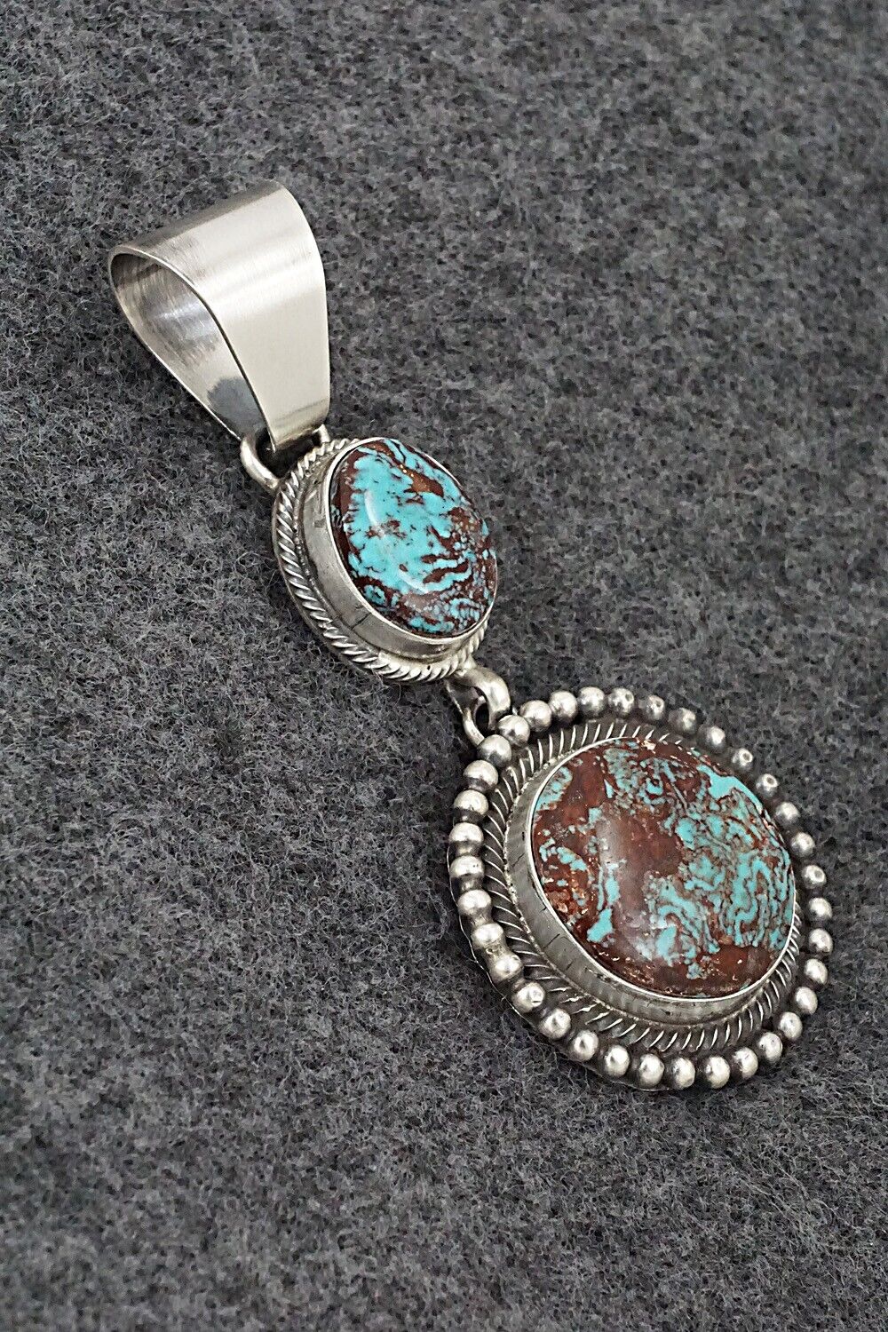 Turquoise & Sterling Silver Pendant - Darrin Livingston