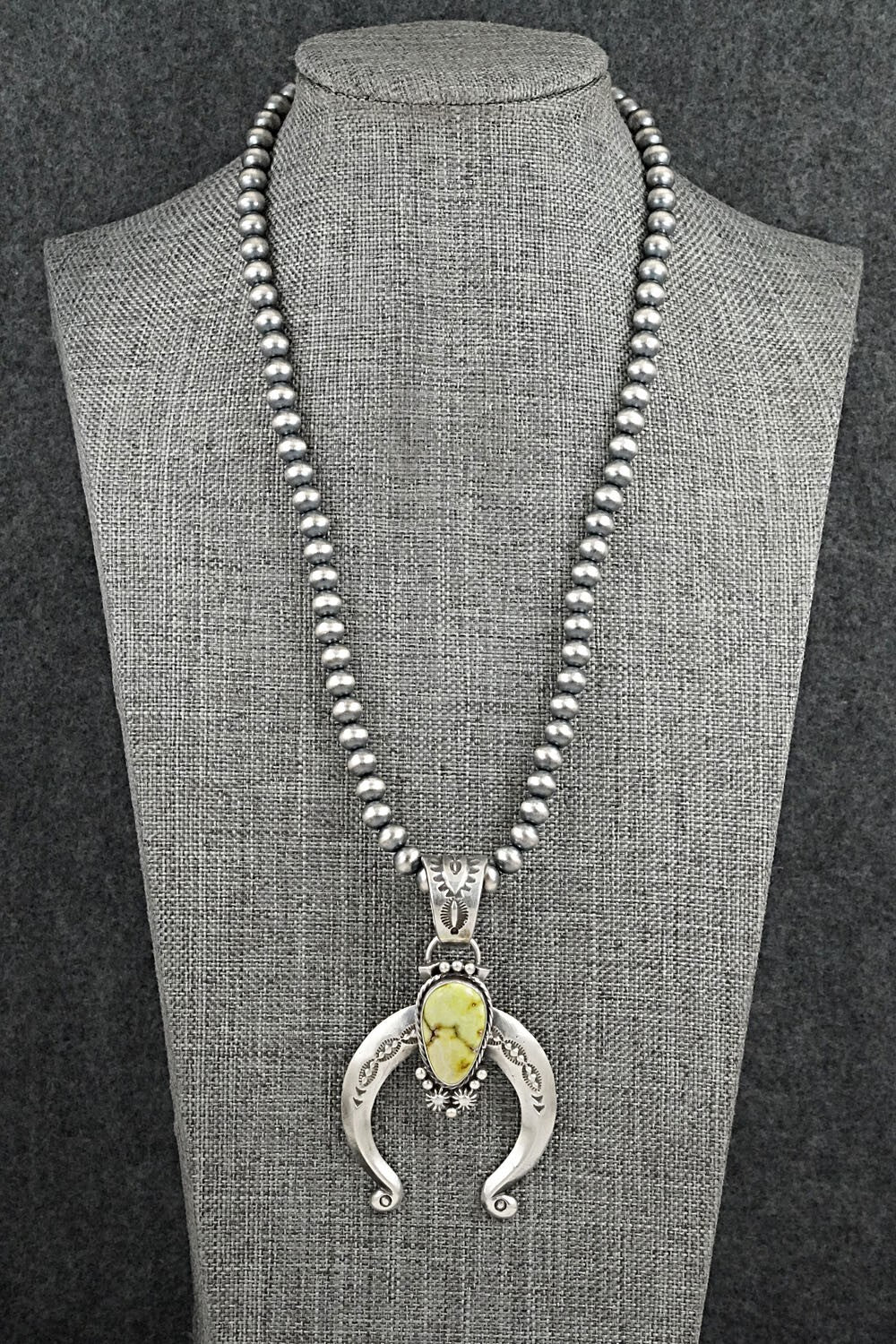 Variscite & Sterling Silver Necklace - Samuel Yellowhair