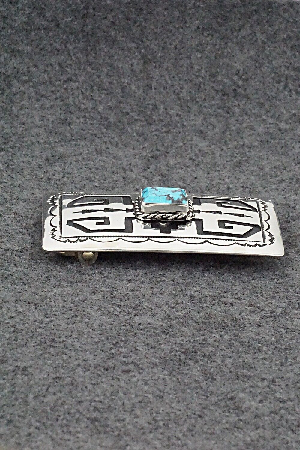 Turquoise & Sterling Silver Belt Buckle - Rosita Singer