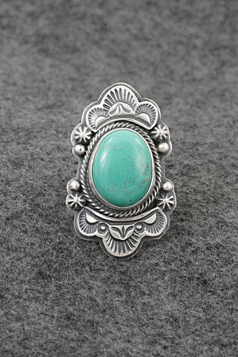 Turquoise & Sterling Silver Ring - Randy Boyd - Size 8.5