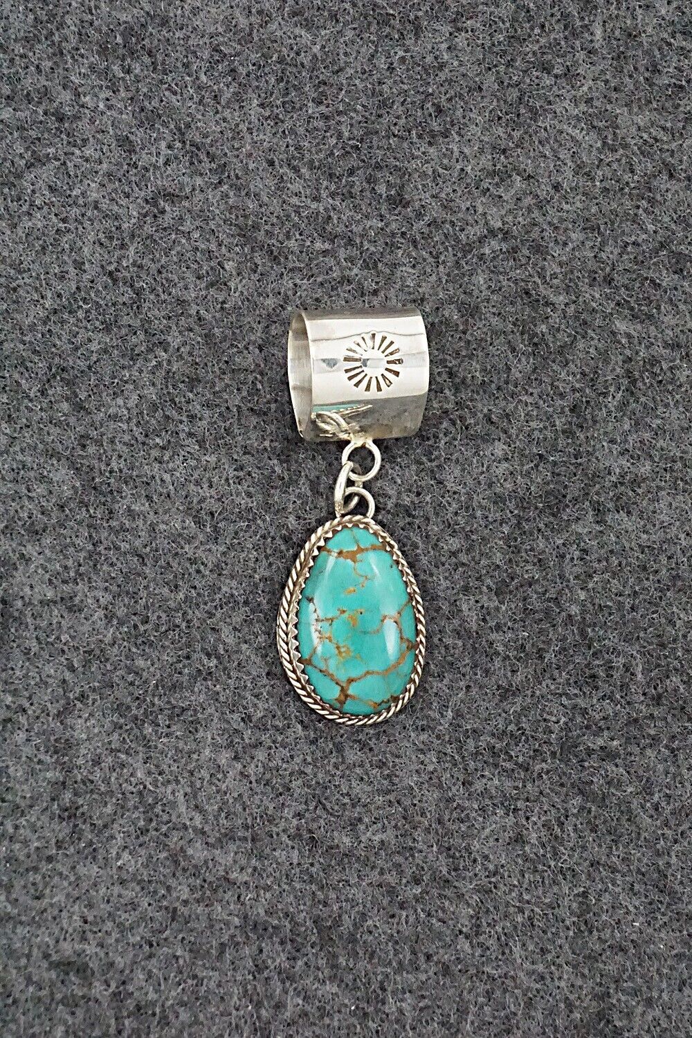 Turquoise & Sterling Silver Pendant - Ernest Hawthorne