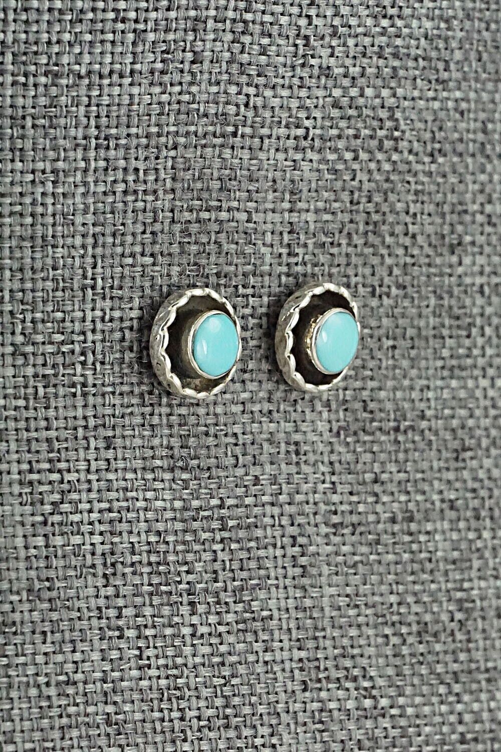 Turquoise & Sterling Silver Earrings - Carina Leekity