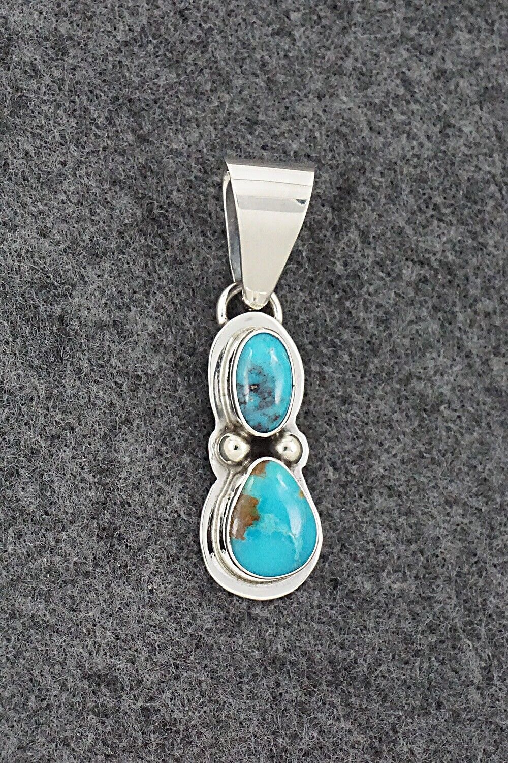 Turquoise & Sterling Silver Pendant - Kathleen Livingston