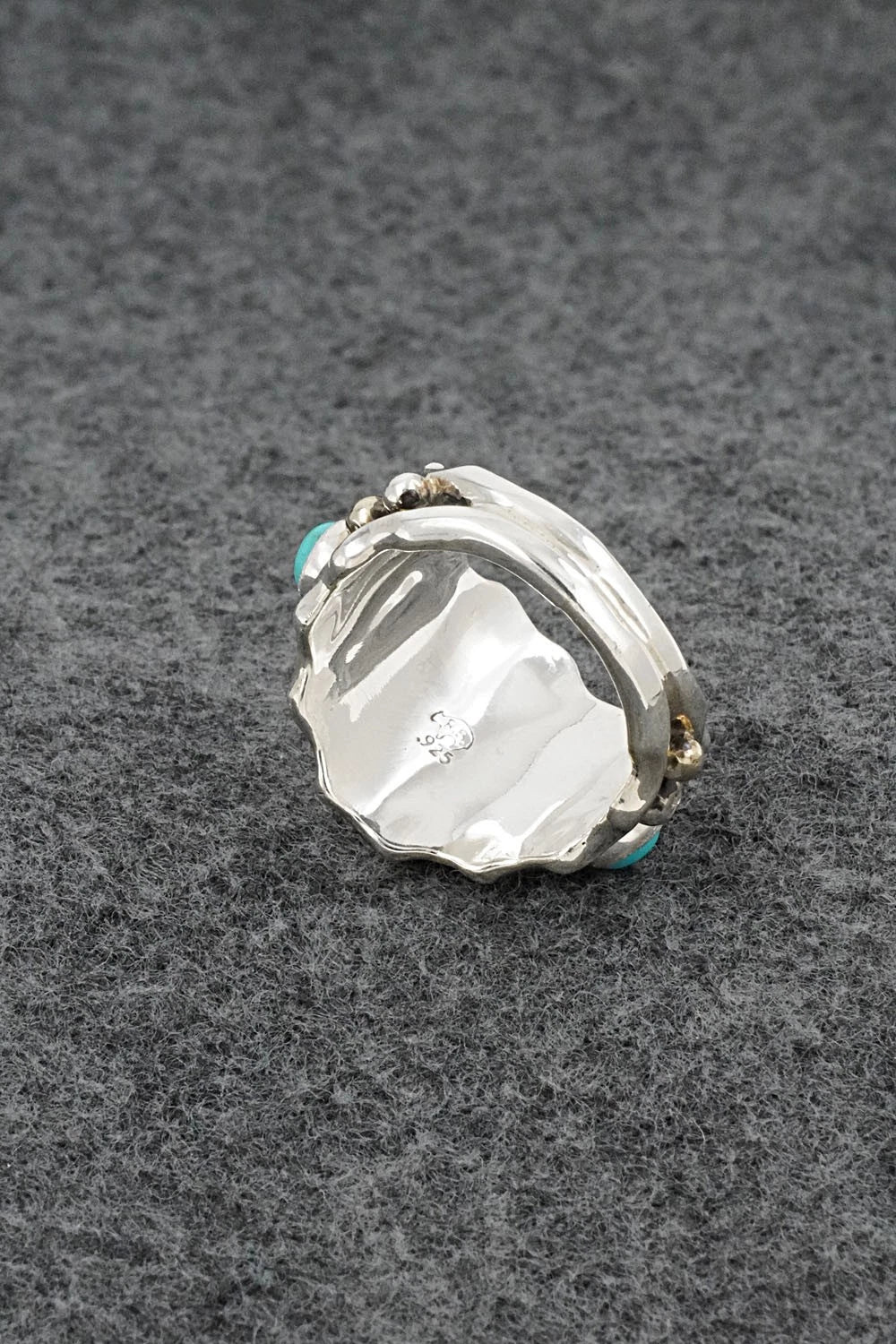 Turquoise & Sterling Silver Ring - Genevieve Francisco - Size 10.75