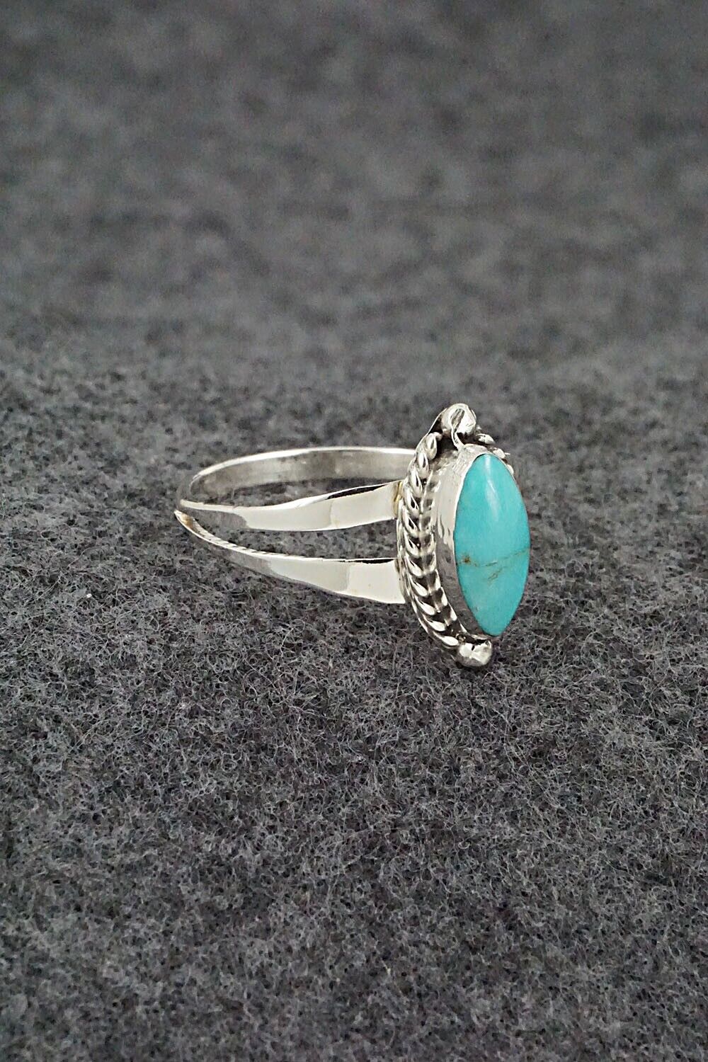 Turquoise & Sterling Silver Ring - Alice Rose Saunders - Size 8