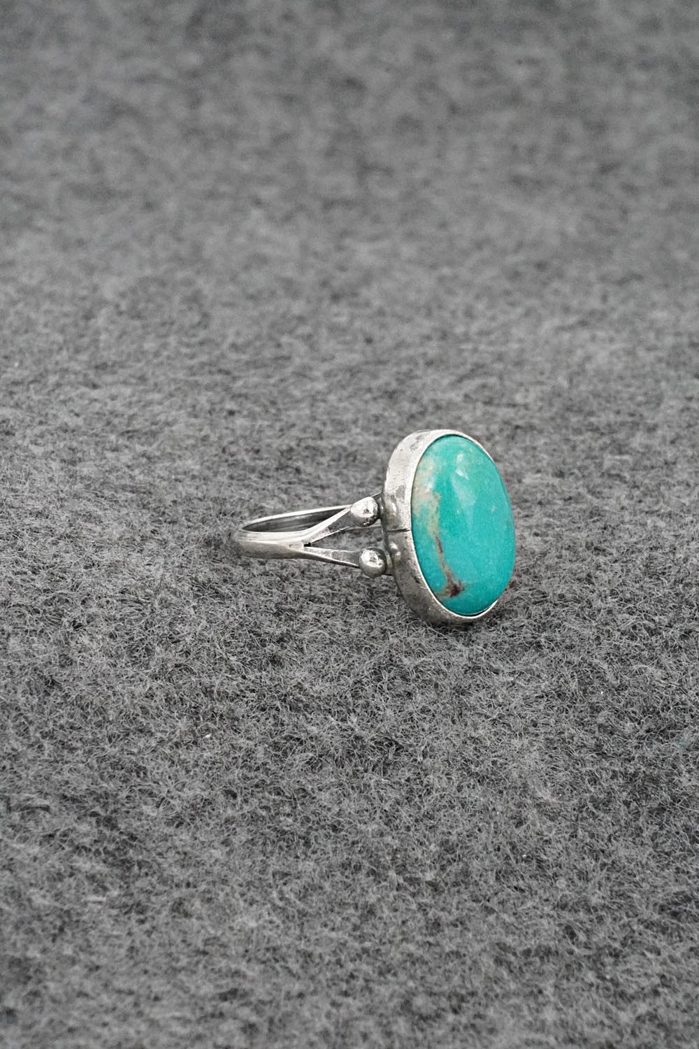 Turquoise and Sterling Silver Ring - Jerryson Henio - Size 7