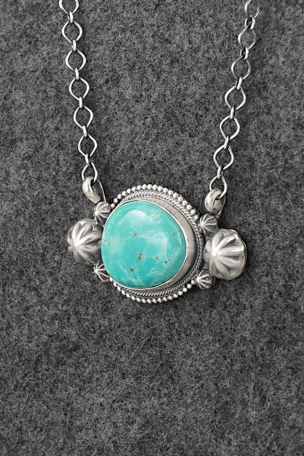 Turquoise & Sterling Silver Necklace - Darrin Livingston