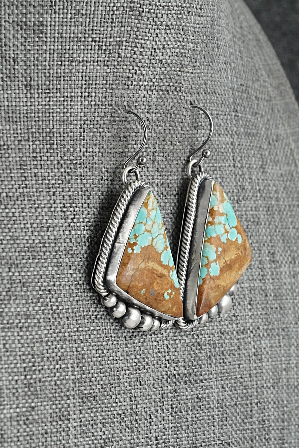 Turquoise & Sterling Silver Necklace and Earrings Set - Paul Livingston