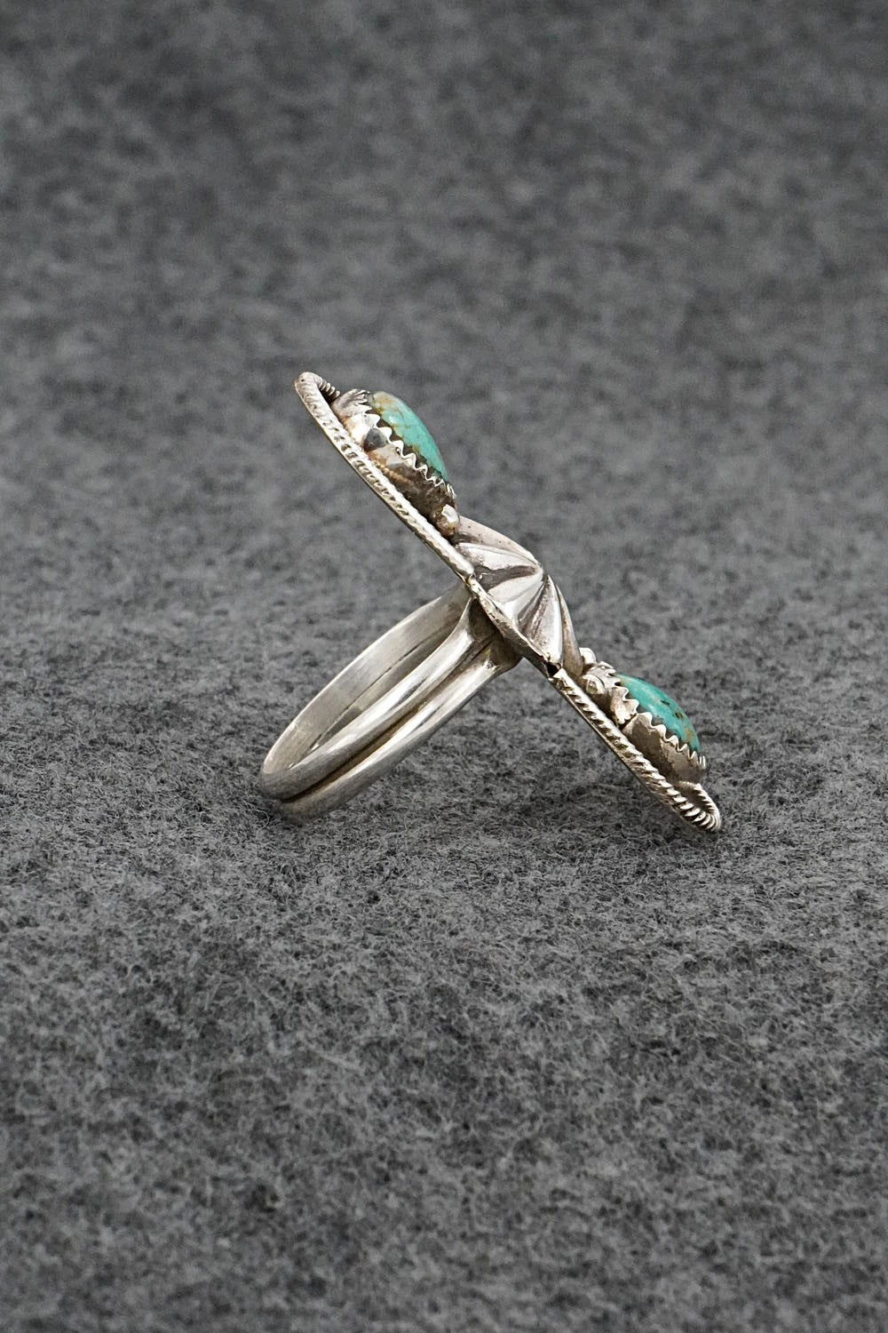 Turquoise & Sterling Silver Ring - Priscilla Reeder - Size 8
