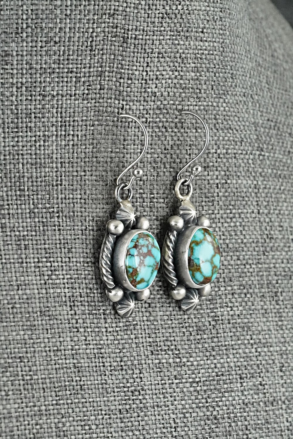 Turquoise & Sterling Silver Necklace and Earrings Set - Paul Livingston