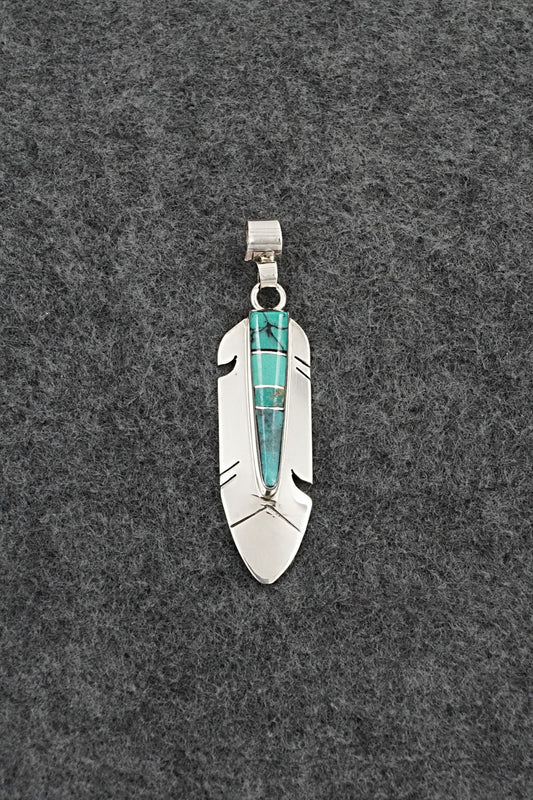 Turquoise & Sterling Silver Pendant - Marilyn Yazzie