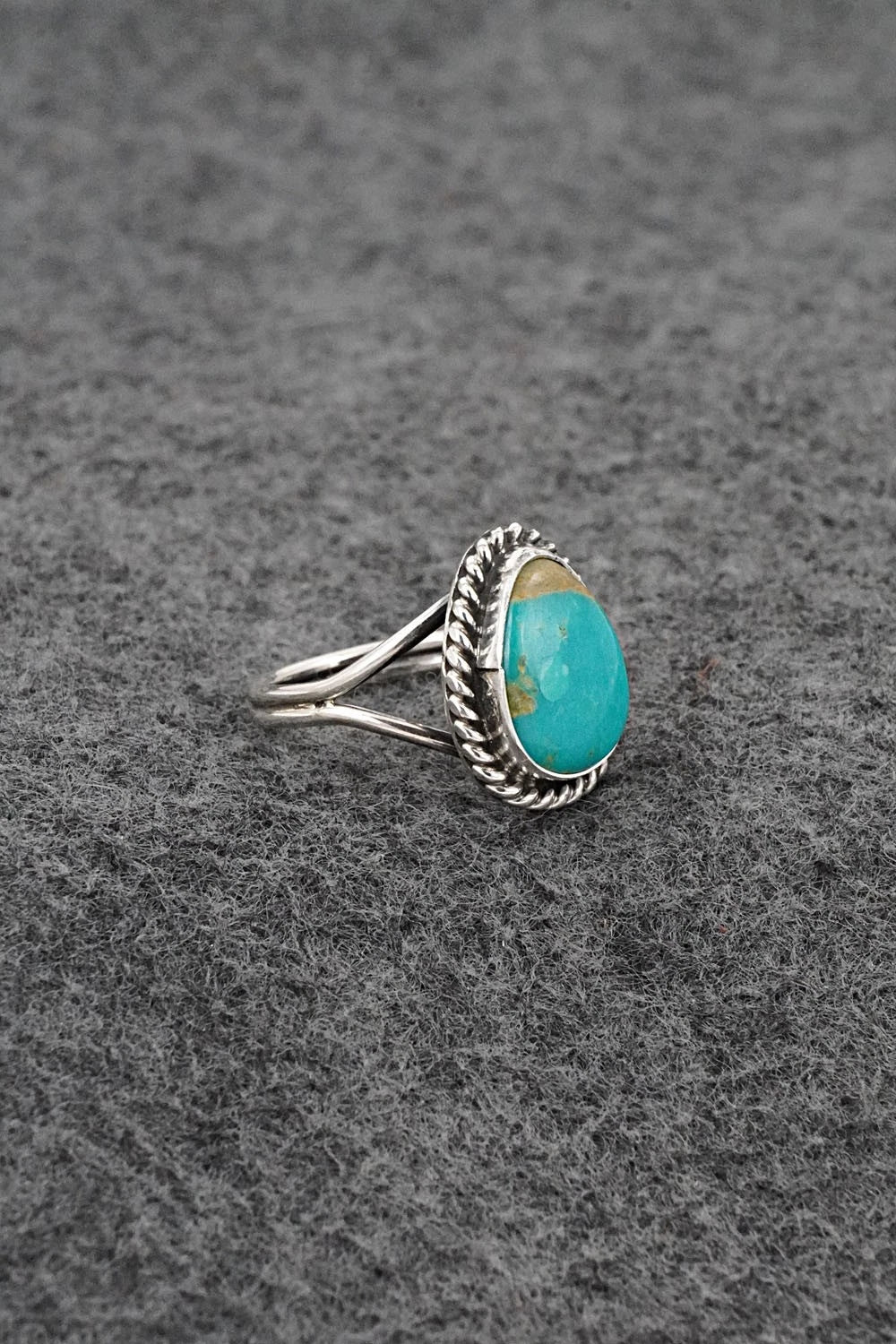 Turquoise & Sterling Silver Ring - Eugene Gruber - Size 5