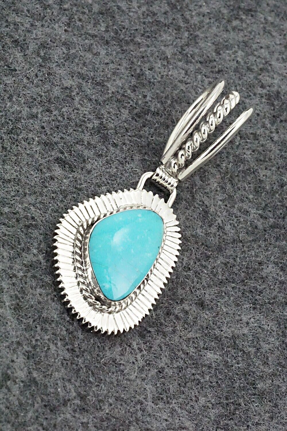 Turquoise & Sterling Silver Pendant - Sheena Jack