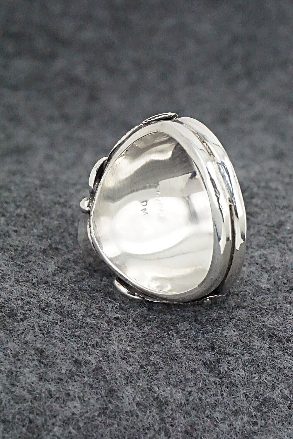White Buffalo & Sterling Silver Ring - Davey Morgan - Size 13