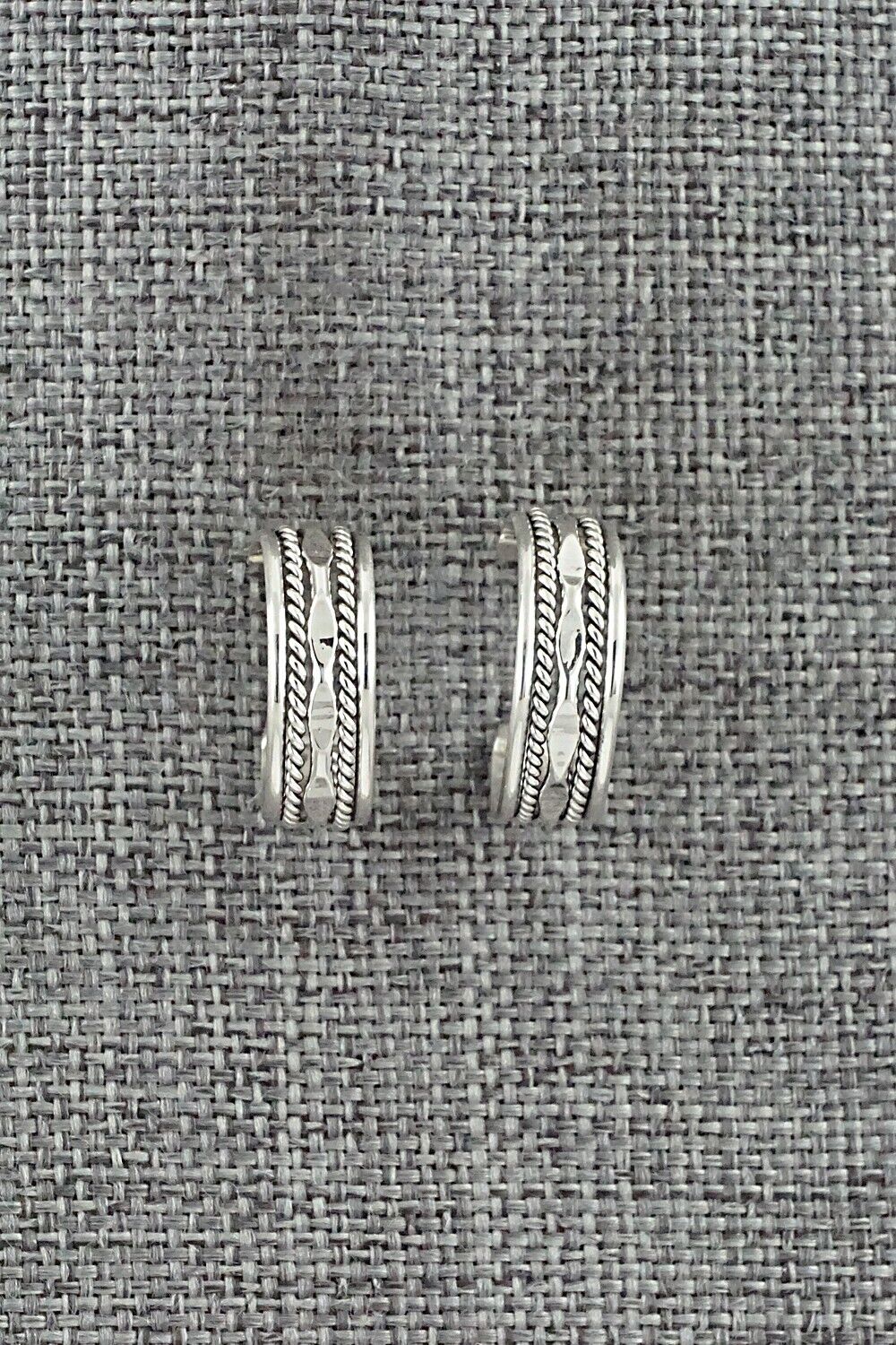 Sterling Silver Hoop Earrings - Elaine Tahe