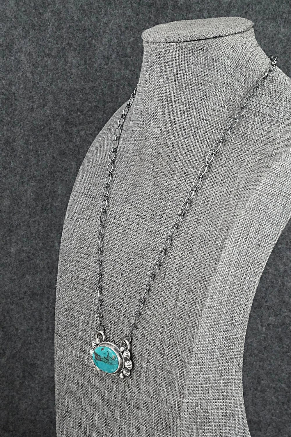 Turquoise & Sterling Silver Necklace - Bobby Johnson