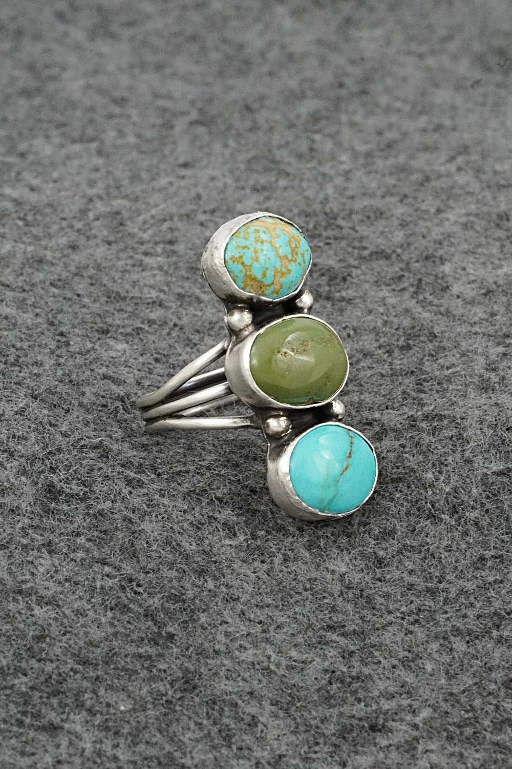 Turquoise & Sterling Silver Ring - Verley Betone - Size 6.25