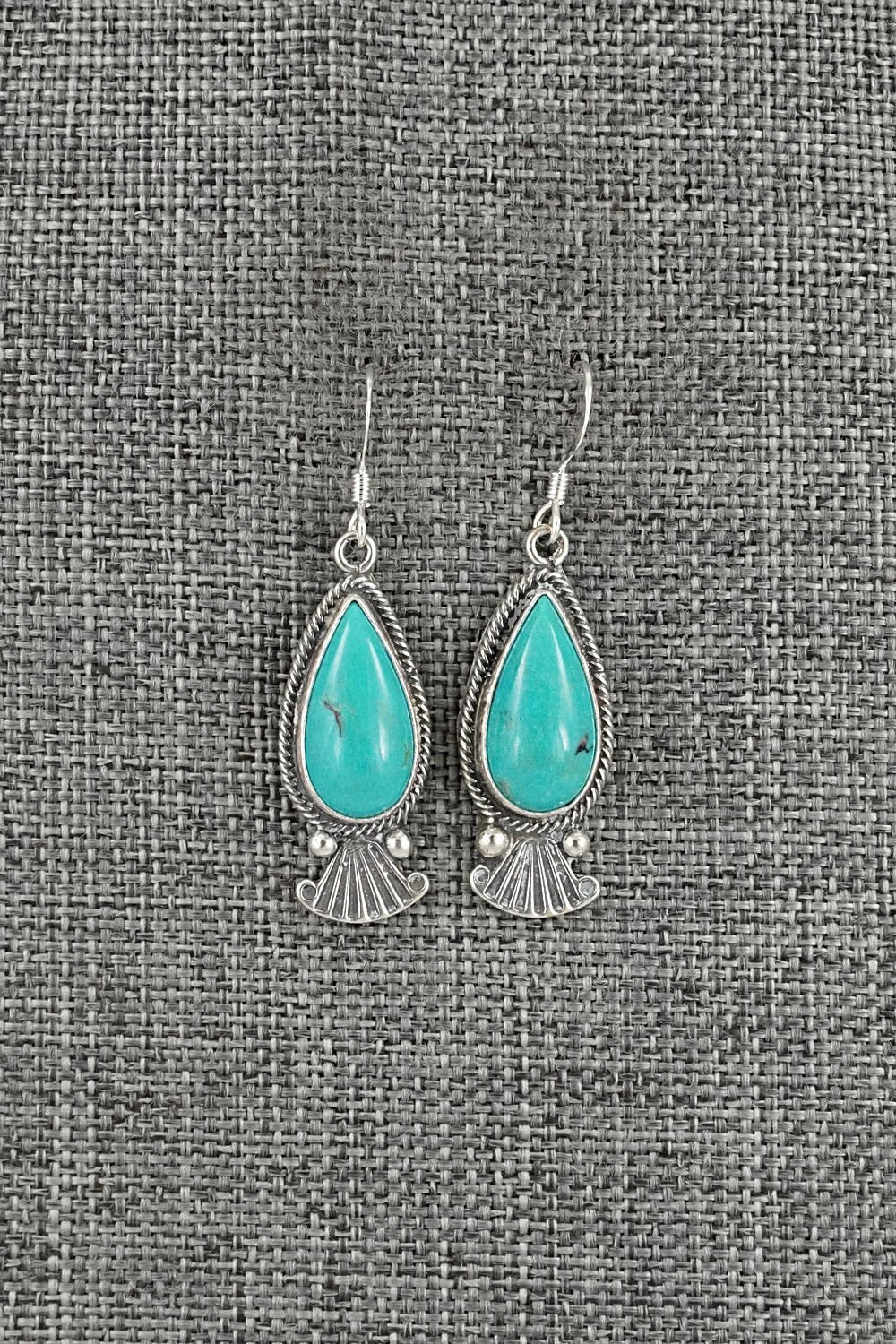 Turquoise & Sterling Silver Earrings - Verley Betone